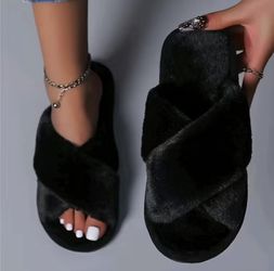 Soft Black Slippers 
