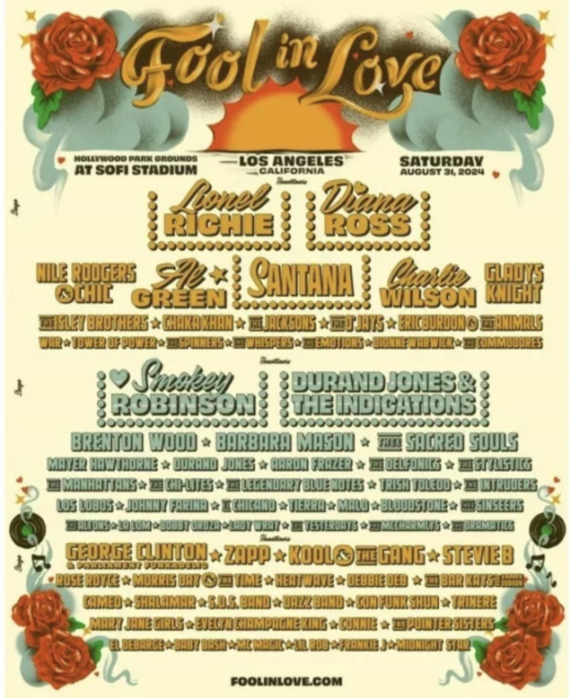 3 Tickets Fools In Love Concert Music Festival, Sofi Stadium 8/31/24