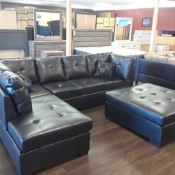 New Genuine Leather Sectional Sofa