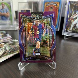 2024-25 Panini Select FIFA #5 Pedri Purple Mojo Barcelona