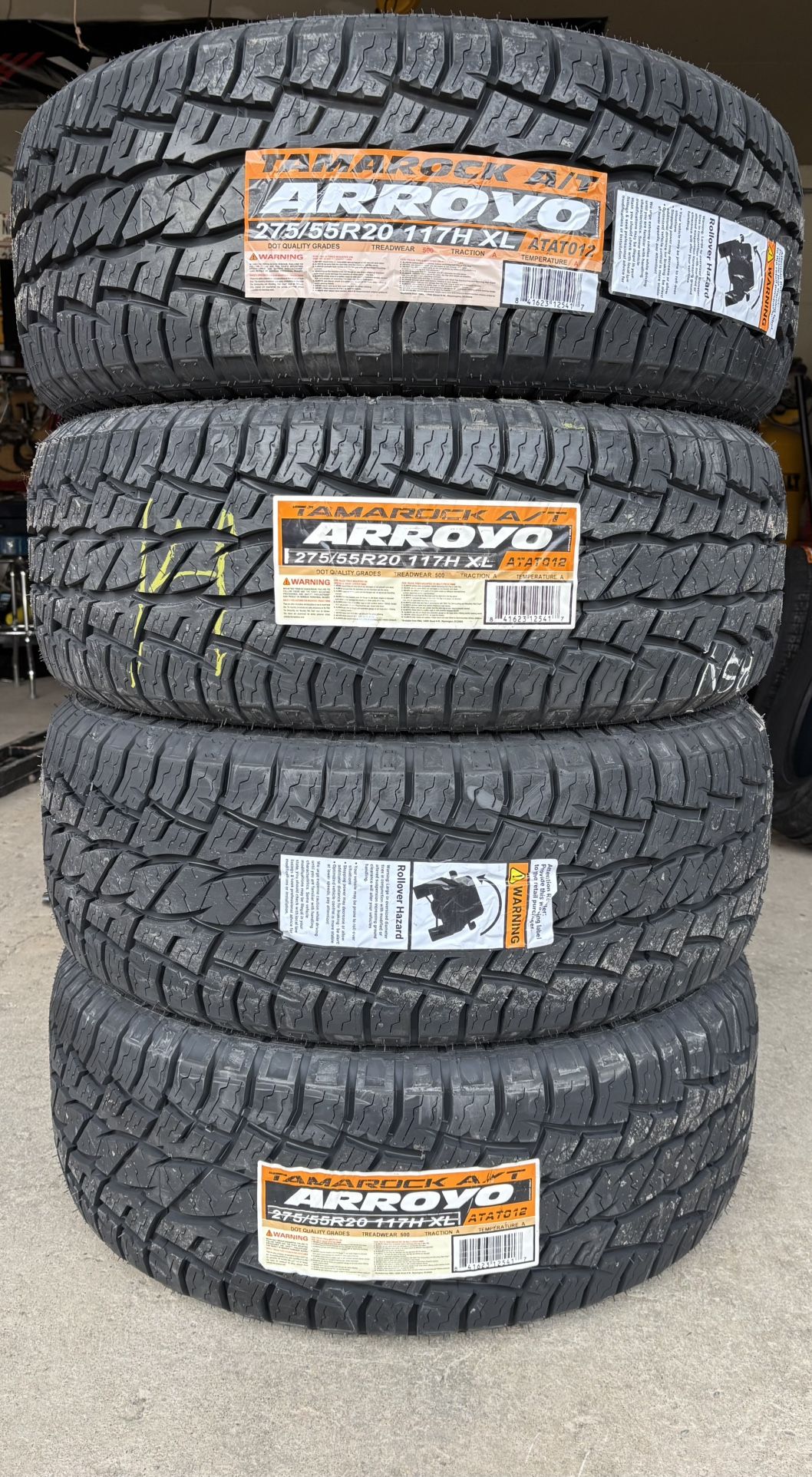 (4) - 275/55/20 Arroyo Tamarock A/T Tires