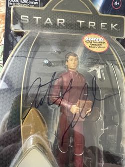 Authentic Anton Yelchin Signed Star Trek Figure