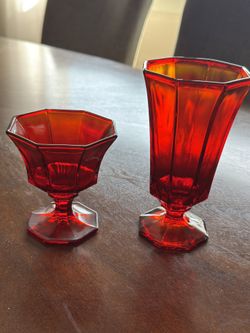 Red Crystal Glassware Set!!