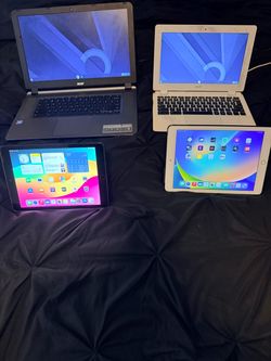 2 Apple iPad (6th Generation, 9.7-inch | 2 Acer Chromebook laptop