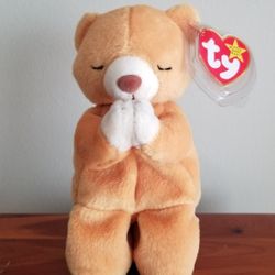 Hope Ty Praying Bear Beanie Baby W/Errors 