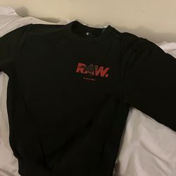 RAW Black Sweatshirt Skeleton Design 