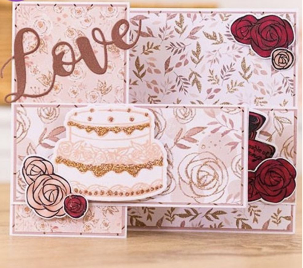 24pc Signature Birthday Wishes Rose Gold Dies & Clear Stamps