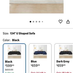 Brand New In Box Sectional BLACK