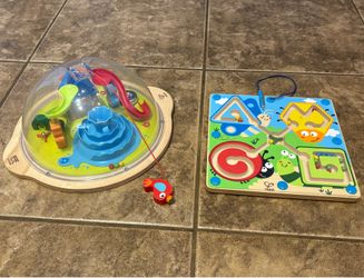 2 Hape magnetic bead mazes