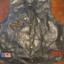 Leather Biker Vest