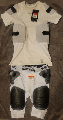 Brand New With Tags Nike Pro Combat Compression  Padded football shirt and Padded Girdle bottom Shorts Set Youth Large