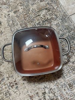 Copper Chef 9.5” Square Deep Pan w/ Glass Lid