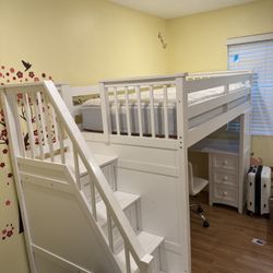 Kids Bed Desk Drawer Combo