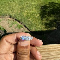 Emerald And Pear Shape Ring