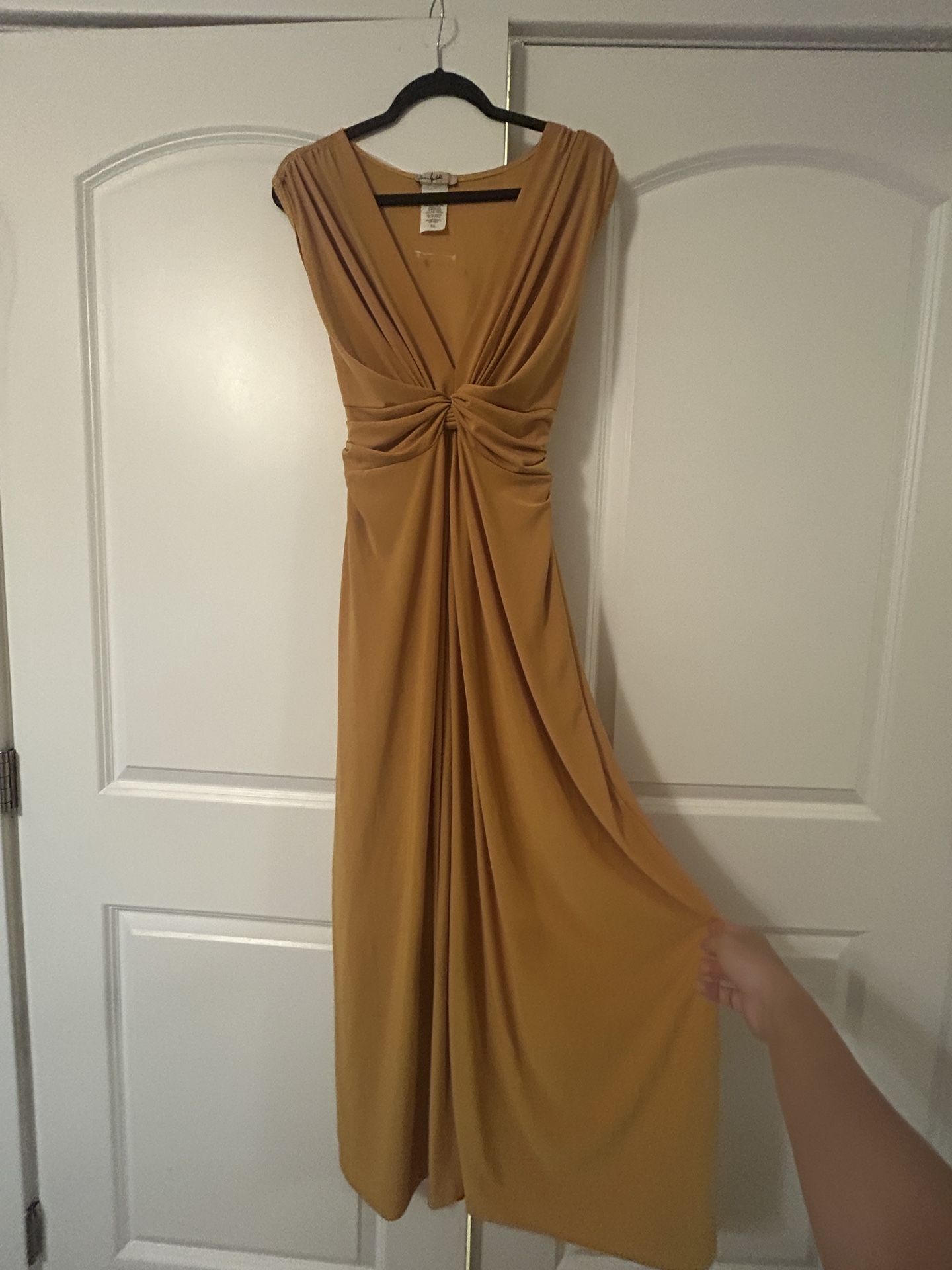 Love Squared Mustard Yellow Maxi Dress 1X