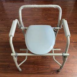 Stainless Steel Drop-Arm Commode NEW