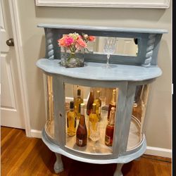 Beautiful, One Of A Kind, Curio/Bar Cabinet With Key