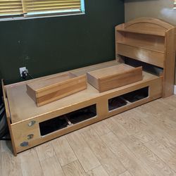 Solid Pine Wood Twin  Bed Frame 