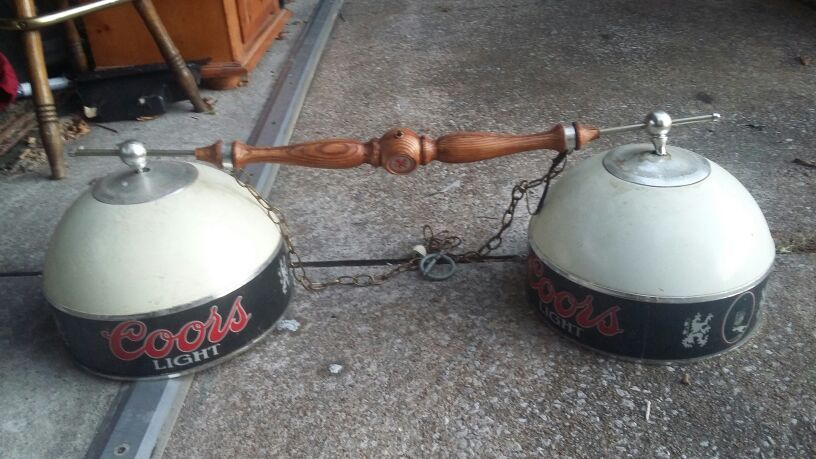 Antique Coors pool light