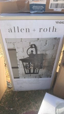 Allen + Roth Amelia Matte Black Wall Lantern