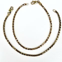 Danecraft Vintage 925 Italy Gold Vermeil Bracelets – Pair, 7”