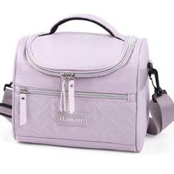 Lunch Bag for Women Insulated Lunch Box Reusable Adult Lunch Cooler Bag with Front Pocket & Adjustable Shoulder Strap, Leakproof Large Lunch Tote Bag 