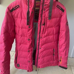 Women’s Killtec Pink Snowboarding Ski Puffer Down Jacket 