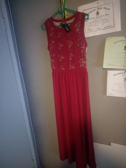 Long Flowy Red Dress