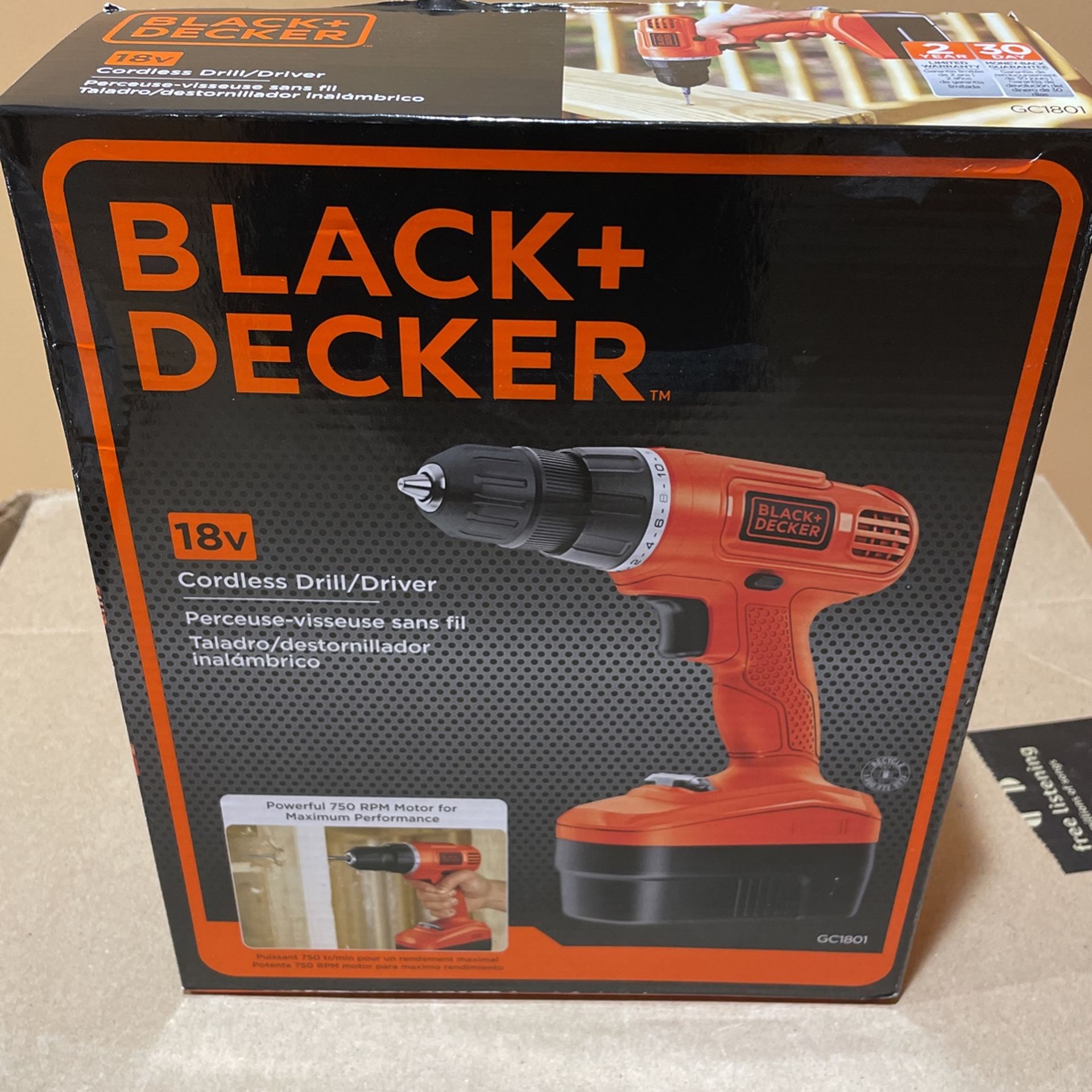 Black & Decker 18 V Cordless Drill