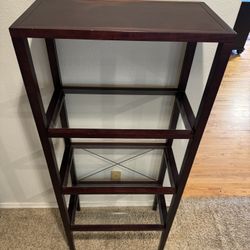 Wood & Glass Display Shelf
