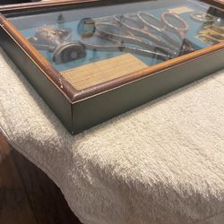 “The History Of The Tennis Racket” Antique Shadow Box Wimbledon 20”x11” RARE