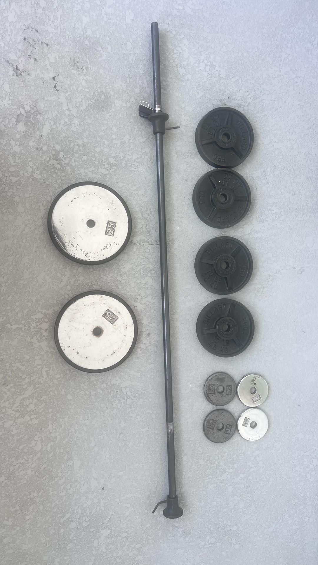 Barbell + Weight Plates – $125 (Anaheim)