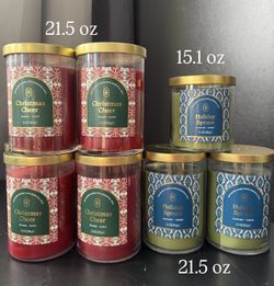 Lidded Christmas Cheer/Holiday Spruce Jar Candle Threshold