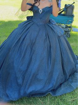Navy Blue Quinceañera dress