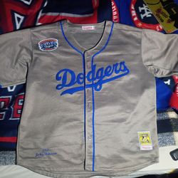 1955 championship Jackie Robinson jersey Mitchell and Ness