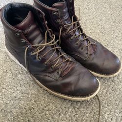 Danner Leather Work Boots Logger 917 Port Red Brown Utility Burgundy
