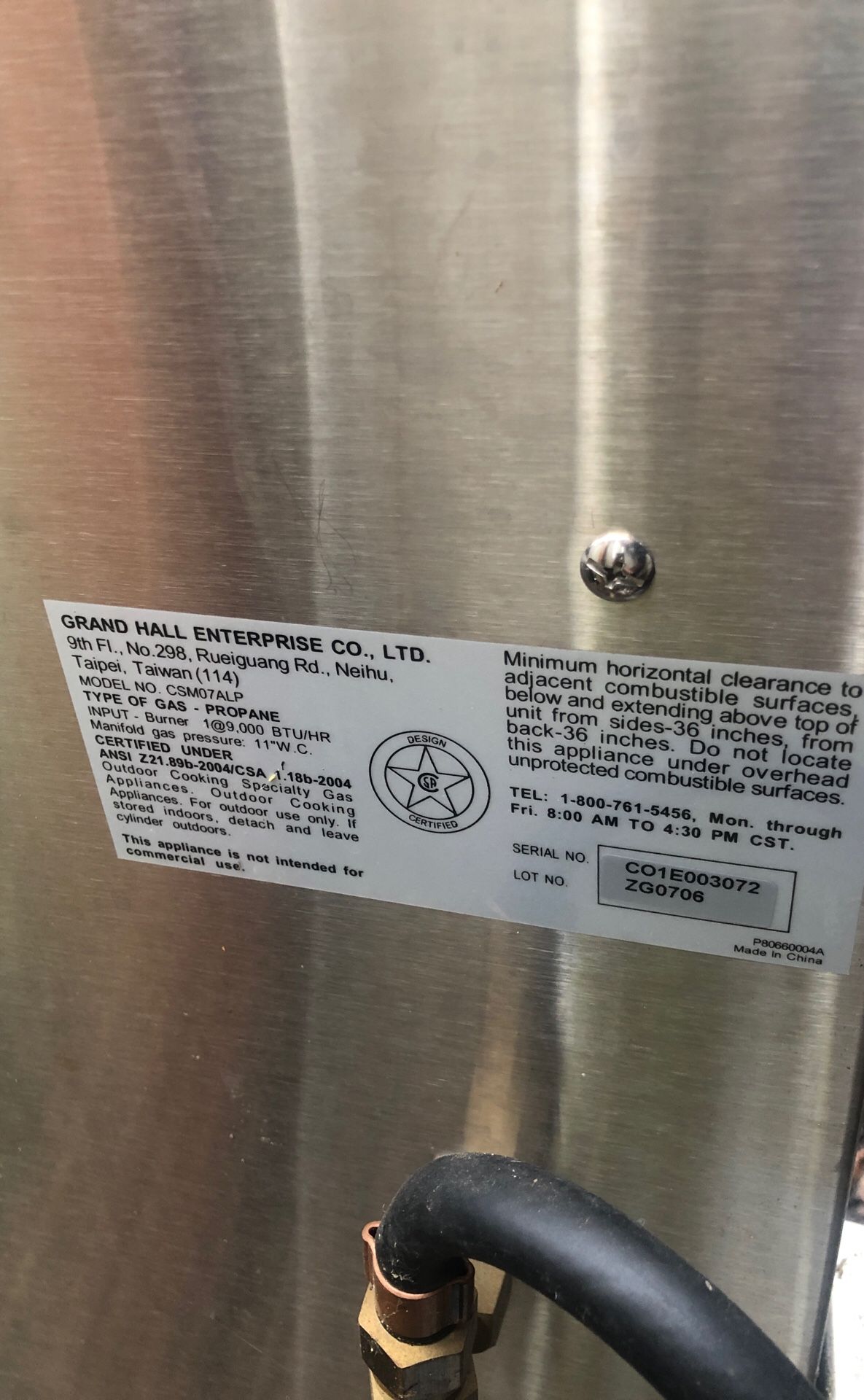 Smoker Grand Cafe Stainless Steel Propane for Sale in Bellevue, WA