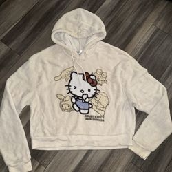 Fuzzy Hello Kitty Pullover Sweater