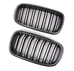 2pcs Carbon Fiber Front Kidney Grilles For BMW X5 F15 X5M F85 X6 F16 X6M F86