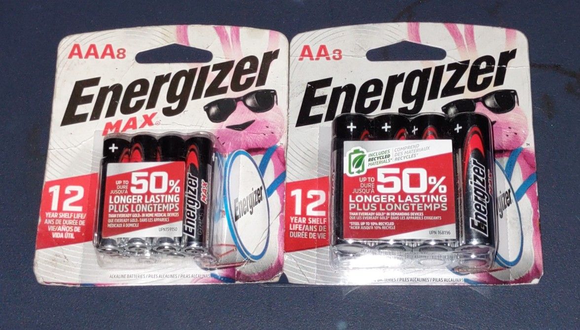 2 x ENERGIZER MAX AA 8-COUNT BATTERY PACKS $10$
