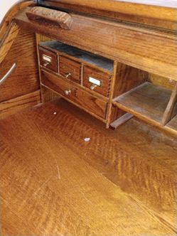 Antique Oak Roll Top Desk