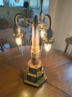 Rare WWII Trench Art Lamp