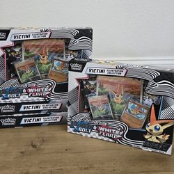 For Sale:
Brand New in Box Pokemon Trading Card Game TCG Scarlet & Violet Black Bolt & White Flare Victini Illustration Collection