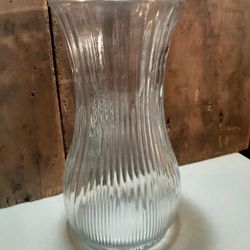 Vintage Hoosier Clear Glass Vase 