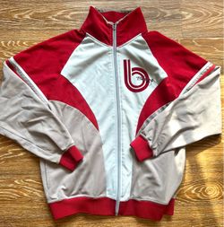 Vintage Billabong Track Jacket Red/Gray Full Zip Men’s Size L - Needs Zipper
