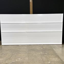 Rove Concepts Hunter Wide Dresser + Hunter Nightstand (Set of 2) (Glossy White Lacquer)