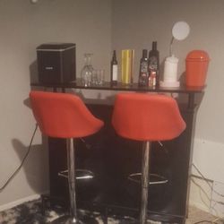 Red An Black Home Bar Set