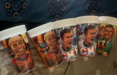 Brand new McDonald’s FIFA, World Cup cups 2 lamine yamals 2 David Beckhams and one Jimenez from team Mexico trade only for grimace Christian pulisic a