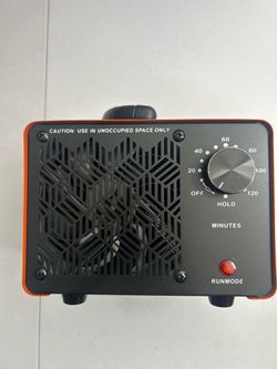 Portable Ozone Generator Air Odor Eliminator – 120 Min Timer – Orange/Black