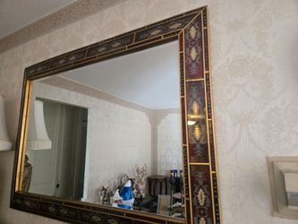 Burgundy unique style mirror